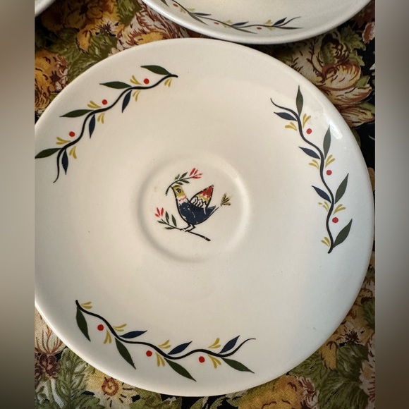 Homer Laughlin Rhythm saucer and cup set of 4 - Picture 4 of 9